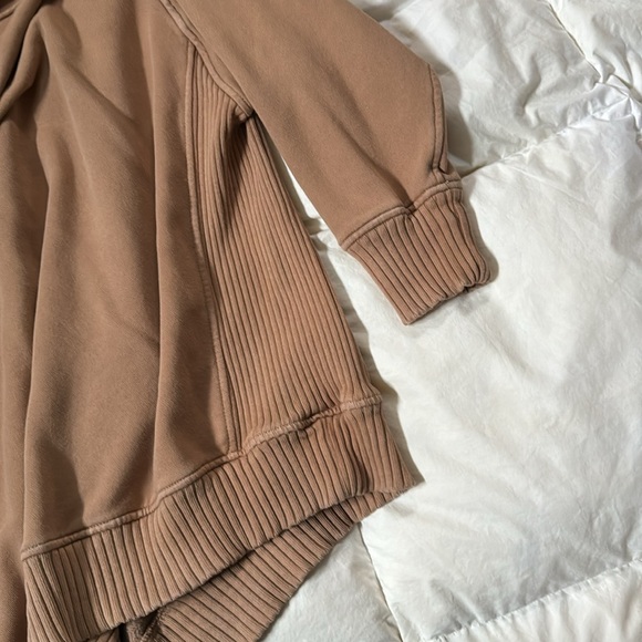 Aerie down to earth oversized tan ribbed sweatshirt - Picture 5 of 7
